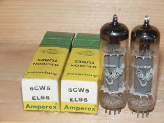 2 Nib Amperex 6cw5/el86 Tubes (holland)