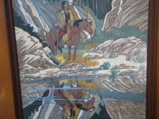 Vintage " Indian Reflection " Painting By Bessie Collins Paint By Number?