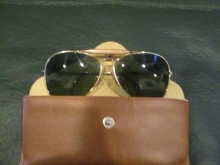 Vintage Bushnell B&l Shooting Glasses Aviator Impact Resistant Sunglasses