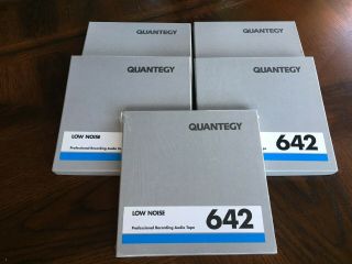 5 Quantegy 642 Professional Recording Audio Tapes 7 " Reel.