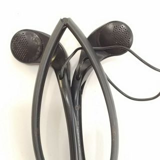 Sony MDR - A34 In The Ear Style Folding Headphones Earphones Black Vtg 5