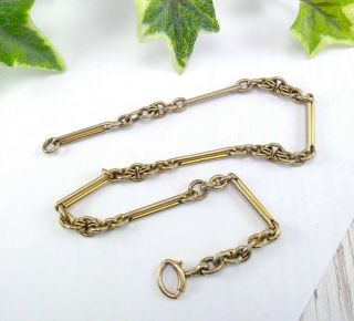 Vintage T,  H Thomas Hopwood Rolled Gold Pocket Watch Chain