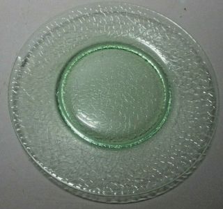 Euc Vintage 8 " Green Depression - Style Glass Luncheon/salad Plate Crackled