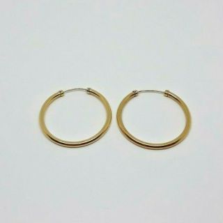 Vintage 9ct Gold Hoop Earrings 1.  6grams 3cm Diamater