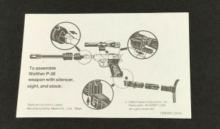 1984 Transformers G1 Megatron Instruction Assembly Sheet Vintage Hasbro