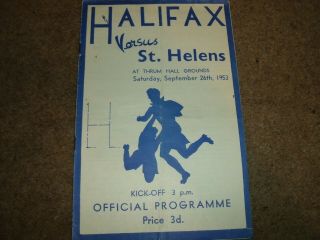 Vintage Halifax V St Helens 26th September 1953