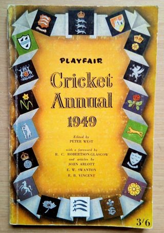Playfair Cricket Annual.  1949 Vintage