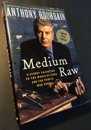 Signed Medium Raw By Anthony Bourdain First Edition Specially Bound By Publisher