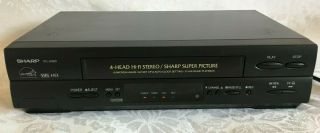 Sharp Vhs Vcr Player Recorder Video Cassette Tape Hi Fi Stereo Vc - H960u