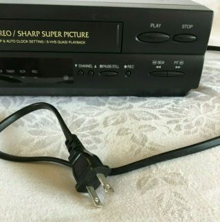 Sharp VHS VCR Player Recorder Video Cassette Tape HI FI Stereo VC - H960U 3