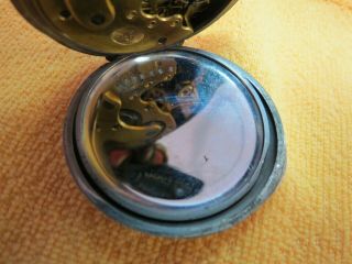 Vintage Helvetia Brevet 198 Swiss Military Silver Tone Pocket Watch - J7 8