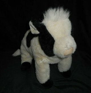 16 " Vintage 1991 Ty Clover The Cow White Black Stuffed Animal Plush Toy No Bell
