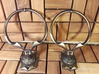 Vintage Brass - Decorative Towel Ring Wall Mounts - Guc Pat Pend Old