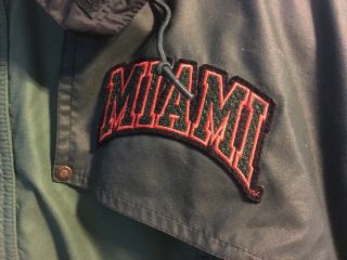 Vintage Nike University of Miami Hurricanes Men ' s Puffer Jacket Size Medium 4