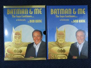 Bob Kane Signed Book: Batman & Me.  The Golden Cover Slipcased Edition