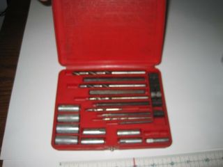 Vintage Snap On Blue Point 1020 Screw Extractor Set Mechanic Tool