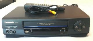Panasonic Pv - 9451 Vcr Vhs Player/recorder With Remote 4 Head Hi - Fi Stereo