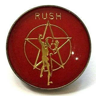 Rush - Starman - Old Og Vintage 70/80`s Crystal Prismatic Metal Pin Badge