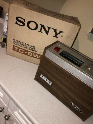 Sony Tc - 8w 8 Track,  Circa ‘69,  Box/manuals