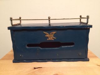 Vintage American Bald Eagle Blue Letter Mail Box