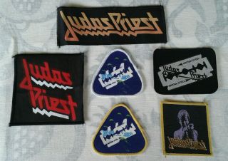 Judas Priest Printed Woven Patches X6 Vintage Heavy Metal