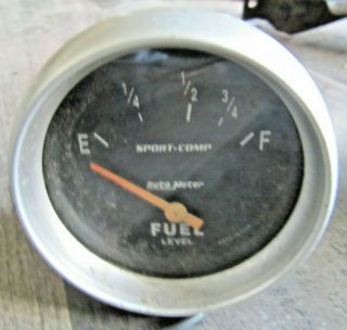 Autometer Sport - Comp Black Face Fuel Gauge: Vintage Racing Part