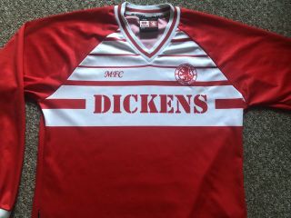Vintage Retro Middlesbrough FC Boro Football Club Medium Home Shirt 1986 Dickens 2