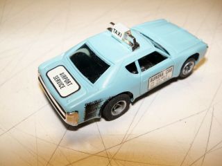 Vintage Aurora AFX Blue Matador Taxi slot/Ultra Chassis N/MINT, 2
