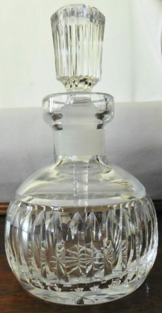 Vintage Waterford Cut Crystal Perfume Cologne Bottle With Stopper