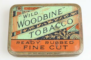 Wild Woodbine Vintage Tobacco Tin Fine Cut Australia
