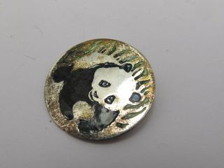 Vintage Sterling Silver 925 & Enamel Panda Bear Pendant 2