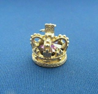 Vintage 925 Sterling Silver Charm The Queens Royal Crown 4 G
