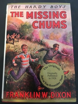 " The Missing Chums " The Hardy Boys - First Edition Franklin W.  Dixon (applewood)