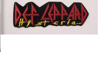 Set Of 2 Large Def Leppard Vintage Iron Patch " Hysteria " Official Licensed - 8.  5 "
