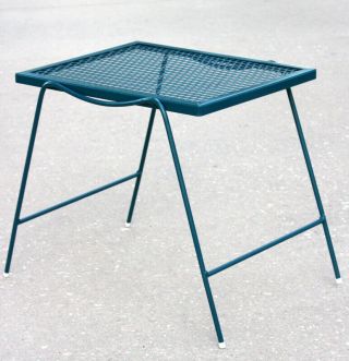 VTG Mid - Century Metal Mesh Plant Stand Patio Side Table 2