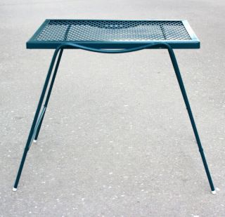 VTG Mid - Century Metal Mesh Plant Stand Patio Side Table 3