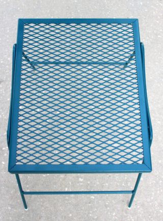 VTG Mid - Century Metal Mesh Plant Stand Patio Side Table 6