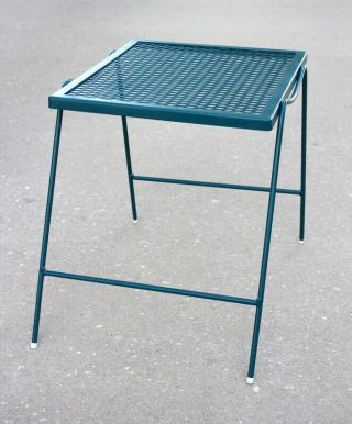 VTG Mid - Century Metal Mesh Plant Stand Patio Side Table 7