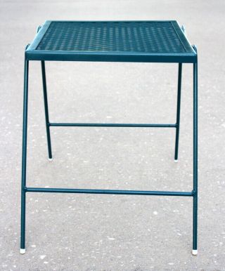 VTG Mid - Century Metal Mesh Plant Stand Patio Side Table 8