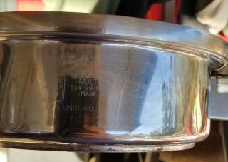 Vintage Townecraft Chef ' s Ware 1 Quart Sauce Pan w lid T304 Stainless Steel USA 4