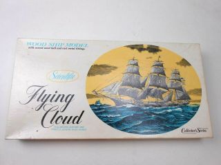 Vintage Model Wood " Flying Cloud " Clipper Sailing Ship No - 167,  Scientific Models