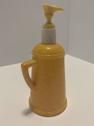 Vintage Avon Yellow Country Style Coffee Pot Hand Lotion Soap Dispenser 3