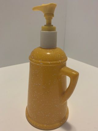 Vintage Avon Yellow Country Style Coffee Pot Hand Lotion Soap Dispenser 4