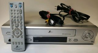 Zenith Vcr Player With Remote And Av Cables 4head Vhs Player Model Vcs442