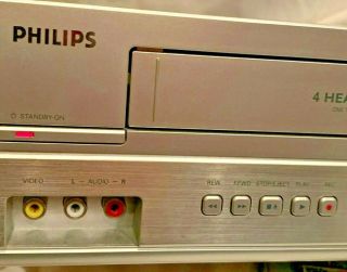 Philips DVP3345V/17 VHS VCR Cassette Recorder DVD Player Combo with Remote 2