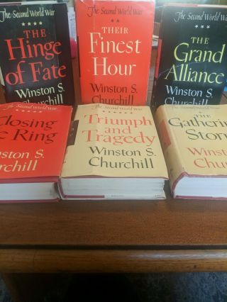The Second World War By Winston S Churchill Complete 6 Volume Set 1948 - 53 Hc Dj