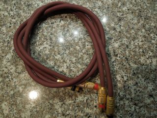 Vintage Audioquest Ruby Interconnect Rca 1 Meter One Pair Red / Black / Gold