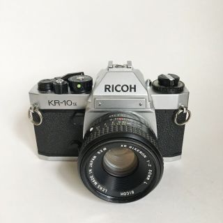 Vtg Ricoh Kr - 10 Se Slr Film Camera W/ Rikenon 1:2 50mm Lens