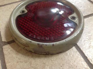 EARLY Red GLASS lens and bezel FORD 8N 9N tractor tail LAMP light VintaGe 3
