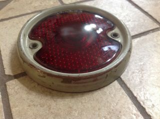 EARLY Red GLASS lens and bezel FORD 8N 9N tractor tail LAMP light VintaGe 5